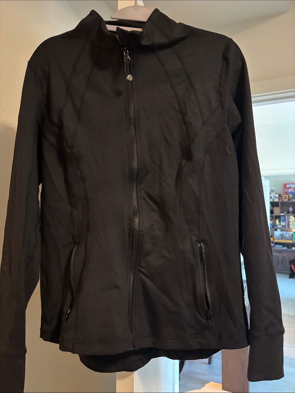 90 Degree By Reflex Black Lightweight Zip-Front Jacket